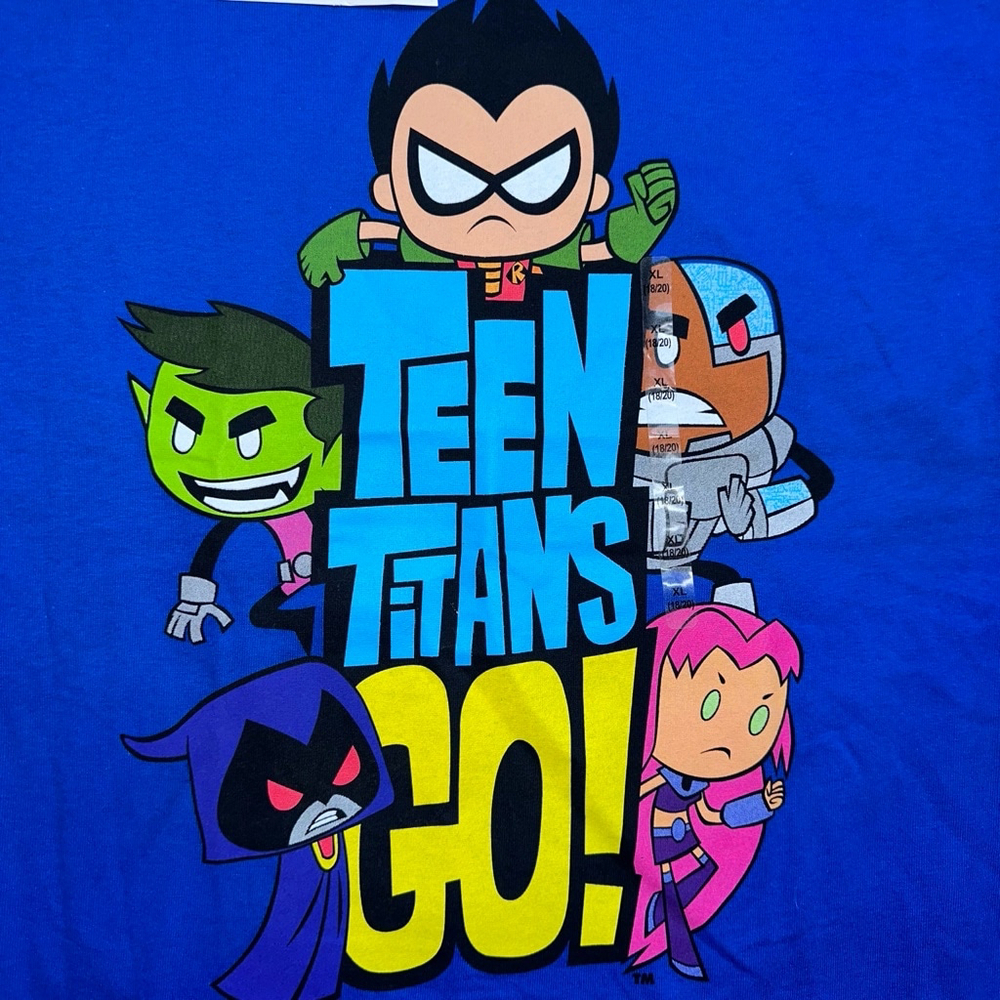 NWT Kids Size L (14/16) DC Comics Warner Bros Teen Titans Go SS Graphic TShirt
